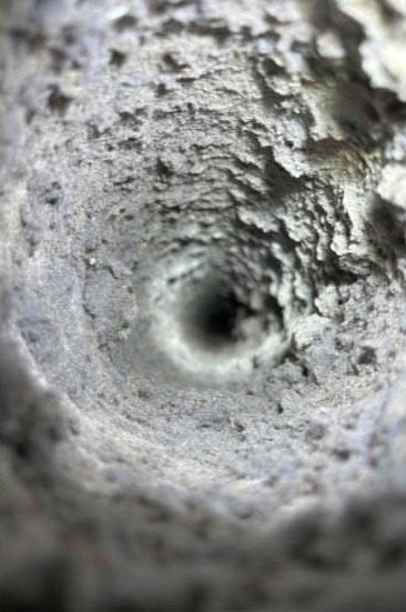 Air duct before cleaning, full of dust in Clovis, CA 93612