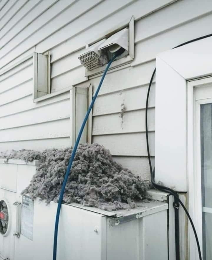 Lint pulled from a clogged dryer vent - Clovis, CA 93611